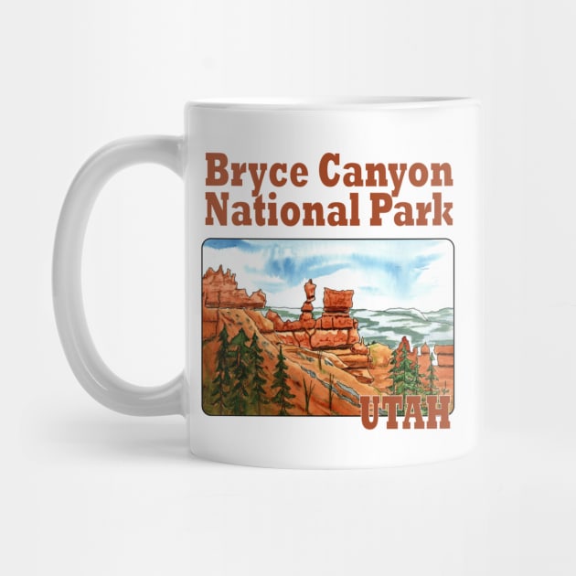 Bryce Canyon National Park, Utah Watercolor by MMcBuck